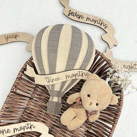GetUSCart- Baby Monthly Milestone Cards - Wooden Monthly Milestone ...