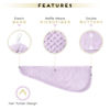 Picture of Microfiber Hair Towel for All Hair Style, 2 Pack Quick Drying Hair Turban - Perfect for Women, Men and Kids (Light Purple)