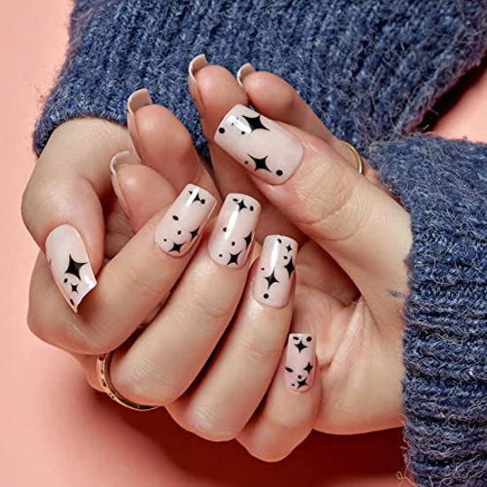 Square fake nails discount