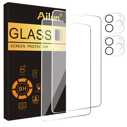 Picture of Ailun Screen Protector for iPad Pro 11 inch 2022/2021/2020 (4th/3rd/2nd Generation) 2 Pack + 2 Pack Camera Lens Protector,Tempered Glass 0.33mm,Face ID & Apple Pencil & Case Compatible [4 Pack]