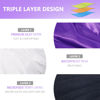 Picture of Aquior Shower Cap,Extra Large Triple Layer Bathing Cap with Dry Hair Function for Women Microfiber Terry Cloth Silky Satin 100% Waterproof Reusable Long Hair Bath Caps (Purple)