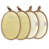 Picture of Natural Loofah Sponge Exfoliating(4 Packs),Made with Eco-Friendly and Biodegradable Shower Luffa Sponge, Loofah for Women and Men, Brown