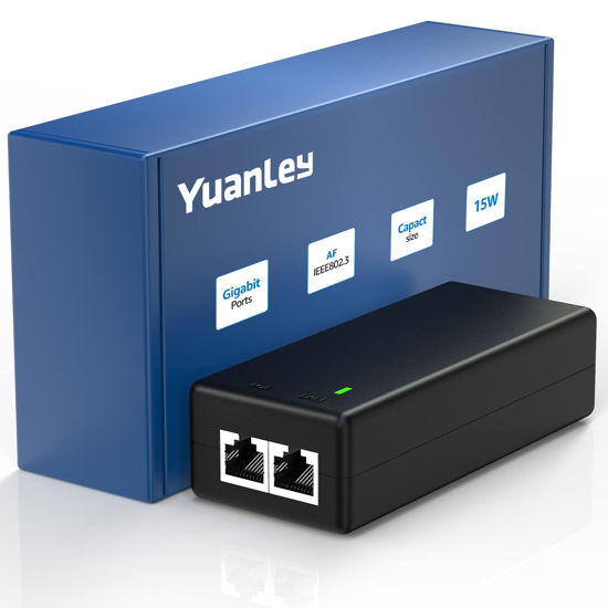 GetUSCart- YuanLey Gigabit PoE Injector 15W, Converts Non-PoE to