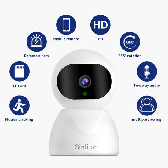 GetUSCart- Sinliton WiFi Security Camera, 1080P Baby Monitor with Phone ...