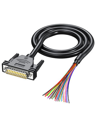 Picture of JUXINICE RS232 Serial Port DB25 Cable Single Head Terminal Wire Single Male Female Head 25-pin Shielded Cable (DB25 Male, 3FT)