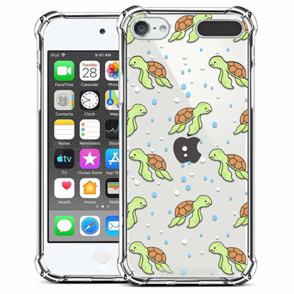 Picture of ZIYE Compatible with iPod Touch 7th Generation Case,iPod Touch 6 5 Case Clear,Shockproof Protective Case for iPod Touch 5/iPod Touch 6/iPod Touch 7 Case Turtle