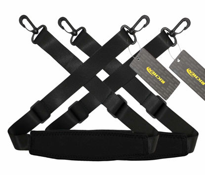 Picture of RICHEN Replacement Shoulder Strap Adjustable Luggage/Laptop/Camera Bag Strap with Swivel Hook,Pack of 2,Black