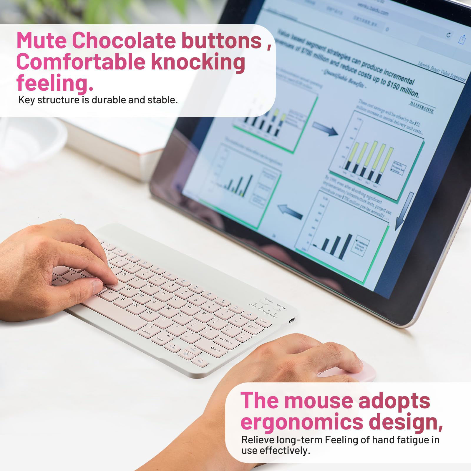 GetUSCart- Ultra-Slim Bluetooth Keyboard Portable Mini Wireless ...