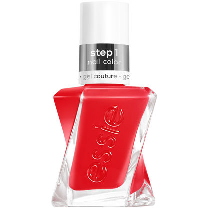 Picture of Essie Gel Couture Long-Lasting Nail Polish, 8-Free Vegan, Vibrant Red, Electric Geometric, 0.46 fl oz