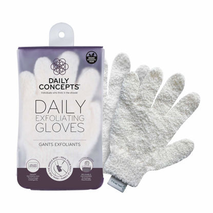 Picture of Daily Concepts - Daily Exfoliating Gloves - Firm Texture Deeply Exfoliates Skin During A Bath Or Shower. Scrubber - Exfoliation