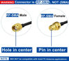 Picture of Bingfu WiFi Antenna Extension Cable 4-Pack RP-SMA Male to RP-SMA Female Bulkhead Mount RG174 Coaxial Cable 1m 3 feet for WiFi Router Security Camera Wireless Mini PCI Express PCIE Network Card Adapter