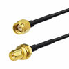 Picture of Bingfu WiFi Antenna Extension Cable 4-Pack RP-SMA Male to RP-SMA Female Bulkhead Mount RG174 Coaxial Cable 1m 3 feet for WiFi Router Security Camera Wireless Mini PCI Express PCIE Network Card Adapter