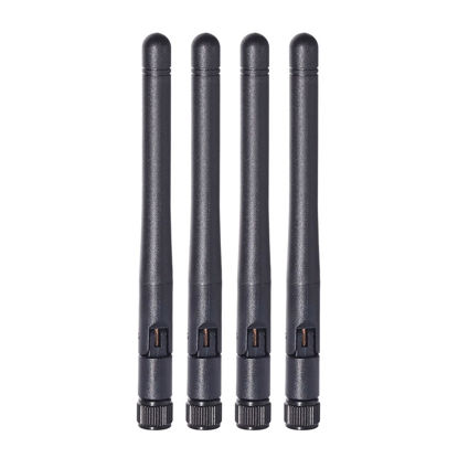 Picture of Bingfu Dual Band WiFi Antenna 2.4GHz 5/5.8GHz 3dBi SMA Male Antenna(4-Pack) for Wireless Vedio Security IP Camera Recorder Surveillance Recorder Truck Trailer Rear View Backup Camera Reversing Monitor