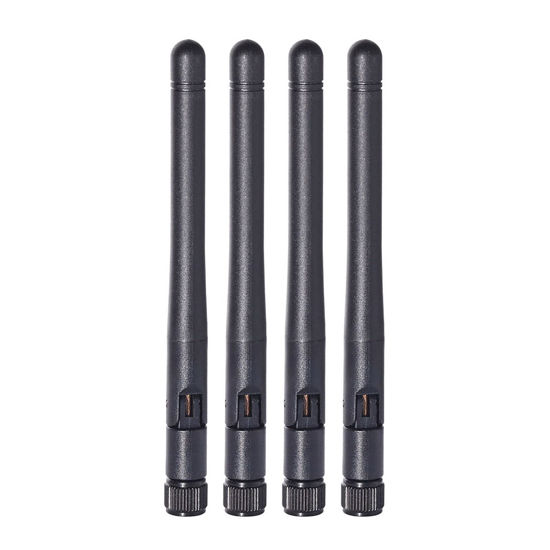 Picture of Bingfu Dual Band WiFi Antenna 2.4GHz 5/5.8GHz 3dBi SMA Male Antenna(4-Pack) for Wireless Vedio Security IP Camera Recorder Surveillance Recorder Truck Trailer Rear View Backup Camera Reversing Monitor