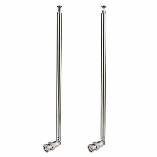 Picture of Bingfu Police Radio Scanner Antenna 20-1300MHz 7 Section Telescopic BNC Male Antenna 2-Pack Ham Radio Handheld CB Radio Antenna for Uniden Whistler Police Radio Scanner Two Way Radio Frequency Counter