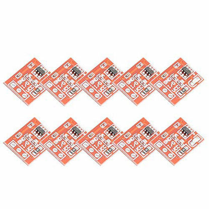 Picture of DEVMO 10PCS TTP223 Capacitive Touch Touching Switch Button Self-Lock Module No-Locking Single Channel Reconstruction Compatible with Ar-duino