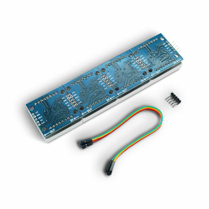 Picture of DEVMO MAX7219 Dot Matrix Display Module Single-Chip Control LED Module DIY Kit Compatible with Ar-duino with 5pin Line