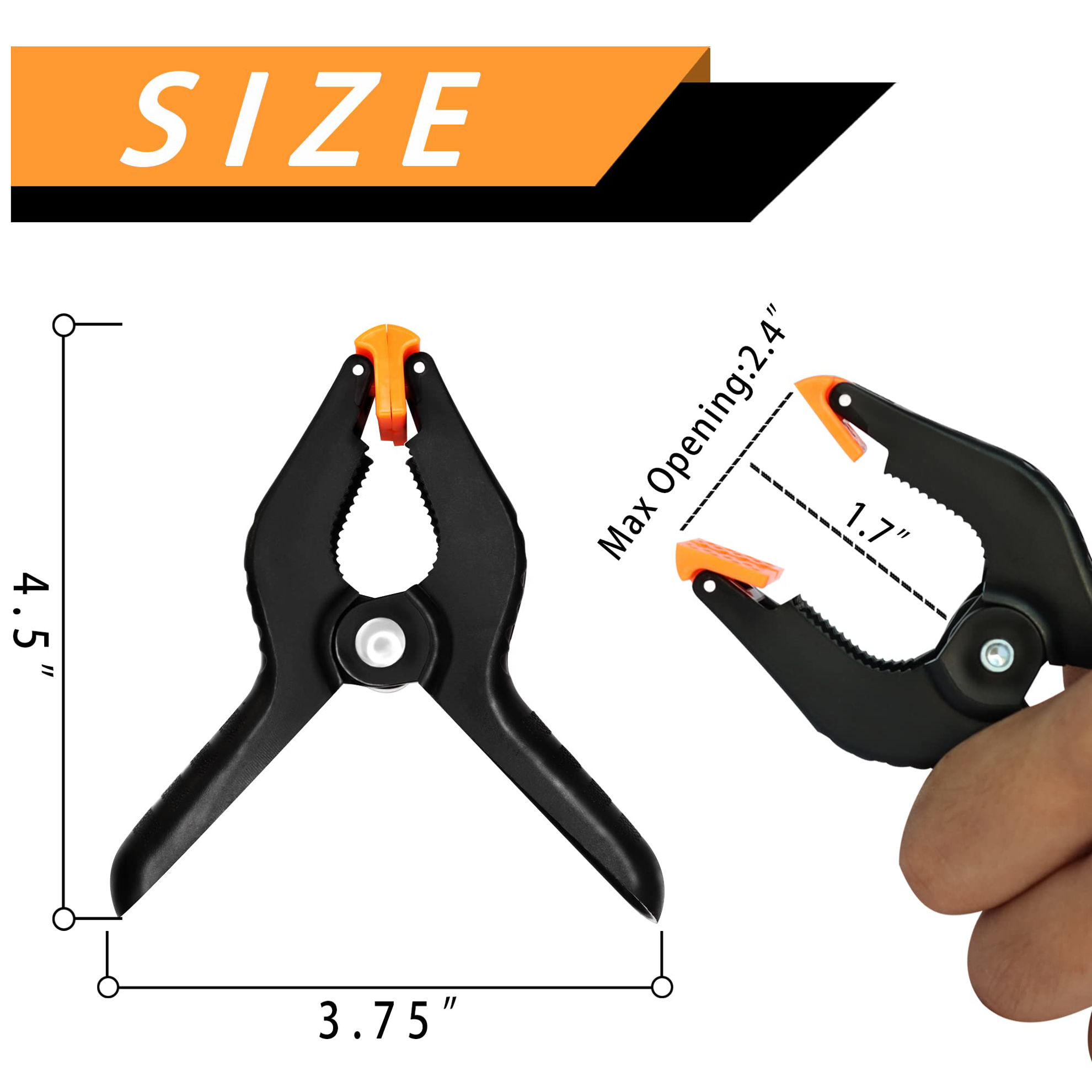 GetUSCart- SAPITER Backdrop Clips Clamps - 8 Heavy Duty Spring Clamps ...