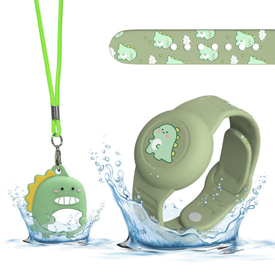 GetUSCart [2Pack] Kids AirTag Bracelet & AirTag Necklace, Cartoon Kid