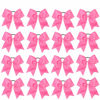 Picture of 16PCS 8" Large Cheer Hair Bows Ponytail Holder Elastic Band Handmade for Cheerleading Teen Girls College Sports (16 Pcs) (Hot Pink)