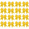 Picture of 16PCS 8" Large Cheer Hair Bows Ponytail Holder Elastic Band Handmade for Cheerleading Teen Girls College Sports (16 Pcs) (Yellow)