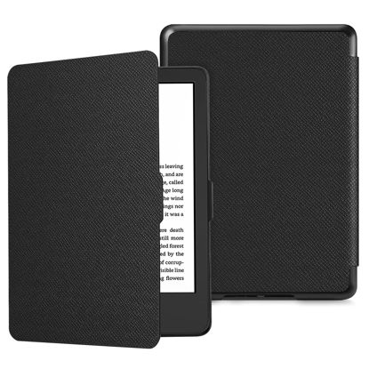 Picture of Fintie Slimshell Case for 6" All-New Kindle (11th Generation, 2022 Release)- Lightweight PU Leather Cover with Auto Sleep/Wake for Kindle 2022 e-Reader (NOT fit Kindle Paperwhite), Black