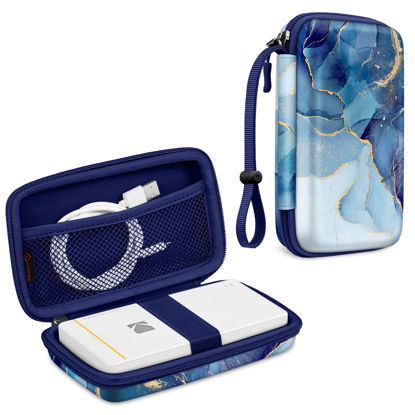 Picture of Fintie Protective Case for Kodak Step/Kodak Mini 2 HD/Kodak PRINTOMATIC/Kodak Smile Camera & Printer - Shockproof Hard Shell Carrying Case with Inner Pocket, Ocean Marble