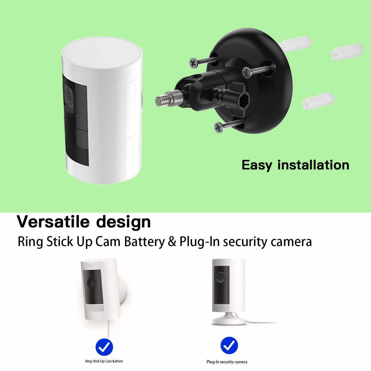 GetUSCart- 360 Degree Adjustable Mount for Stick Up Cam/Indoor Cam ...