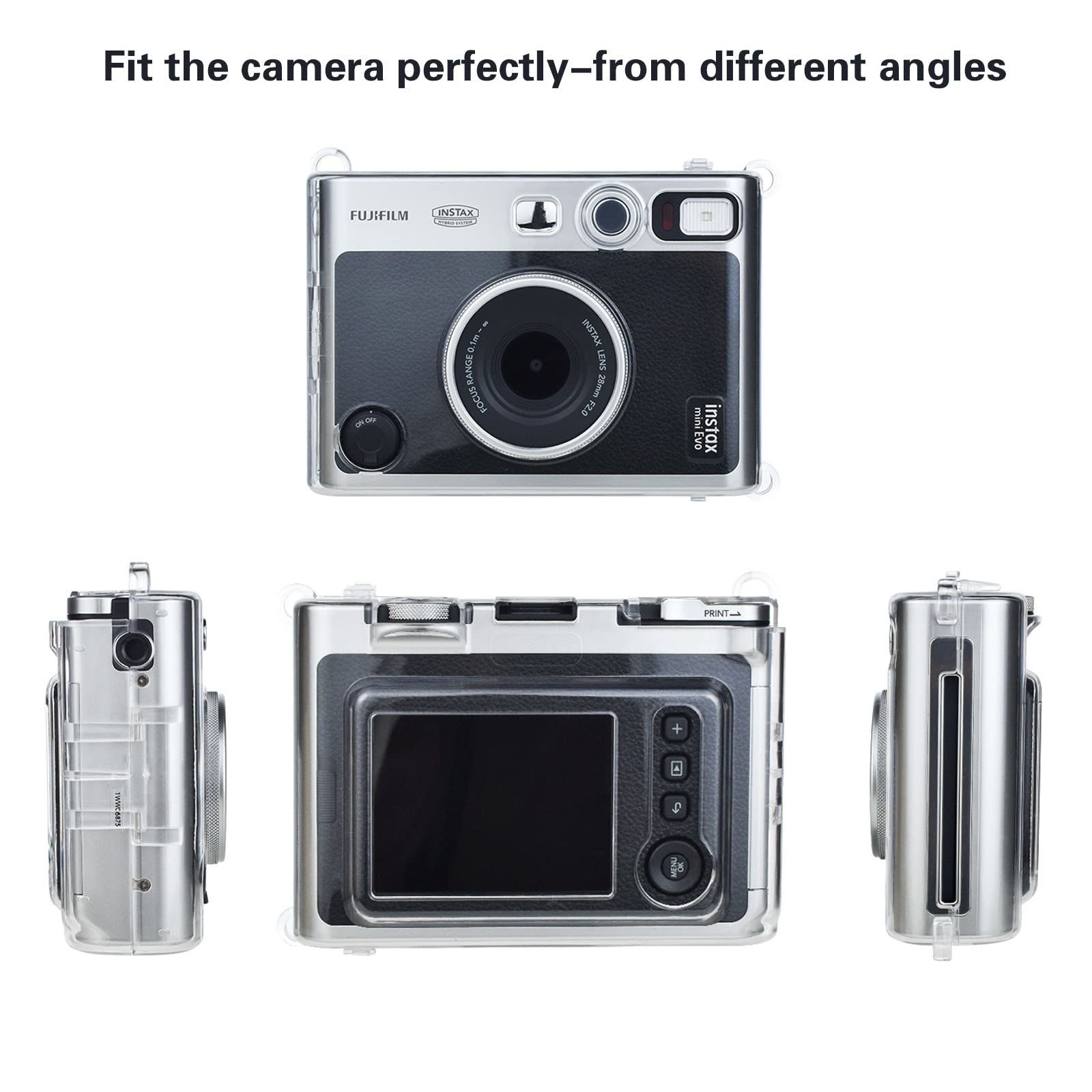 GetUSCart MUZIRI KINOKOO Clear Camera Case for Fujifilm Instax Mini