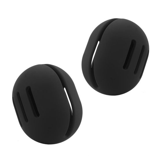 Picture of FERYES 2 PCS Makeup Sponge Holder - Shatterproof Eco-Friendly Silicone Beauty Make Up Blender Case for Travel - Black