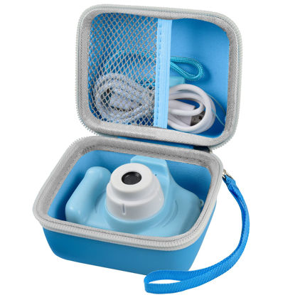Picture of Camera Case for Seckton/for Desuccus/for OZMI/for GKTZ/for LC-dolida/for Gofunl/for Langwolf/for HANGRUI Kids Digital Camera, Kid Camcorder Storage Box for Cable Accessory-Bag only, Ligh Blue