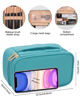 Picture of Relavel Makeup Bag Small Travel Cosmetic Bag for Women Girls Makeup Brushes Bag Portable 2 Layer Cosmetic Case Brush Organizer Christmas Gift (Small, teal)