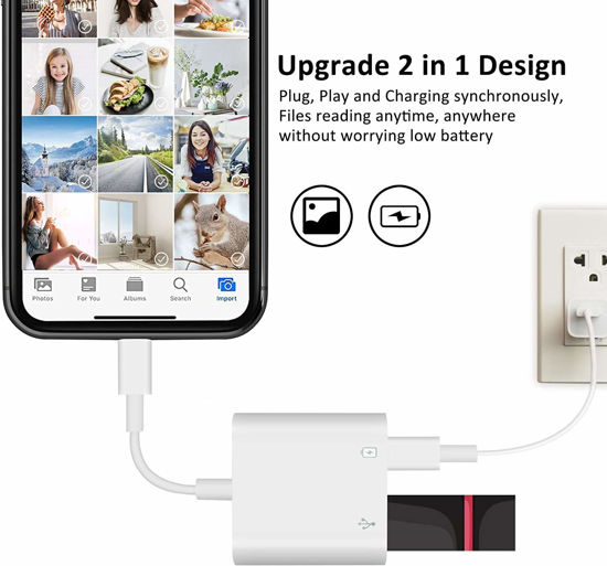 GetUSCart- [Apple MFi Certified] Lightning to USB OTG Adapter for ...