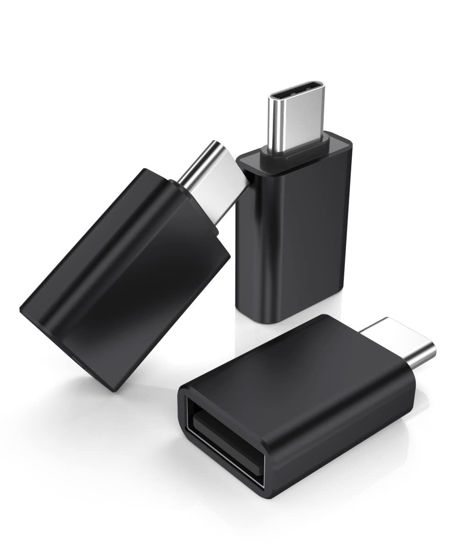 Picture of Basesailor USB C to USB Adapter 3 Pack,USB C Male to USB A 3.0 Female Adapter,Type C Thunderbolt 4 OTG Converter for Apple MacBook Pro,Mac Book,iPad,Microsoft Surface Go,Samsung Galaxy S20 S21 S22 S23