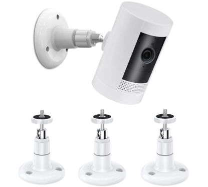 Picture of 3 Pack Wall Mount for Ring Camera&Stick Up Cam Wired/Indoor Cam//Battery Cam/Ring Plug-in HD Security Cam,Indoor Outdoor Bracket for Wyze Cam Pan/V2 /V3/Outdoor, 360° Adjustable Mounting Bracket