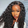 Picture of ISEE HAIR Water Wave HD Lace Front Wig Wear & Go Glueless Lace Wigs For Women No Glue 4x6 Lace Pre Cut Wig Human Hair Wigs Transparent Lace Closure Wigs 180% Density 16 Inch