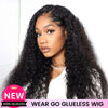 Picture of ISEE HAIR Water Wave HD Lace Front Wig Wear & Go Glueless Lace Wigs For Women No Glue 4x6 Lace Pre Cut Wig Human Hair Wigs Transparent Lace Closure Wigs 180% Density 16 Inch