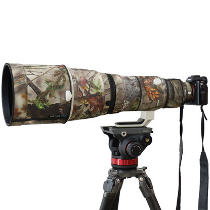 Picture of ROLANPRO Nylon Waterproof Lens Camouflage Rain Cover for Sony FE 600mm F/4 GM OSS Lens Protective Case Guns Clothing-#20 Jungle Waterproof