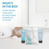 Picture of H2O Therapy Hotel Soaps and Toiletries Bulk Set | 1-Shoppe All-In-Kit Amenities for Hotels & Airbnb | .85oz Hotel Shampoo & Conditioner, Body Wash, Body Lotion & 1 oz Bar Soap Travel Size | 150 Pieces