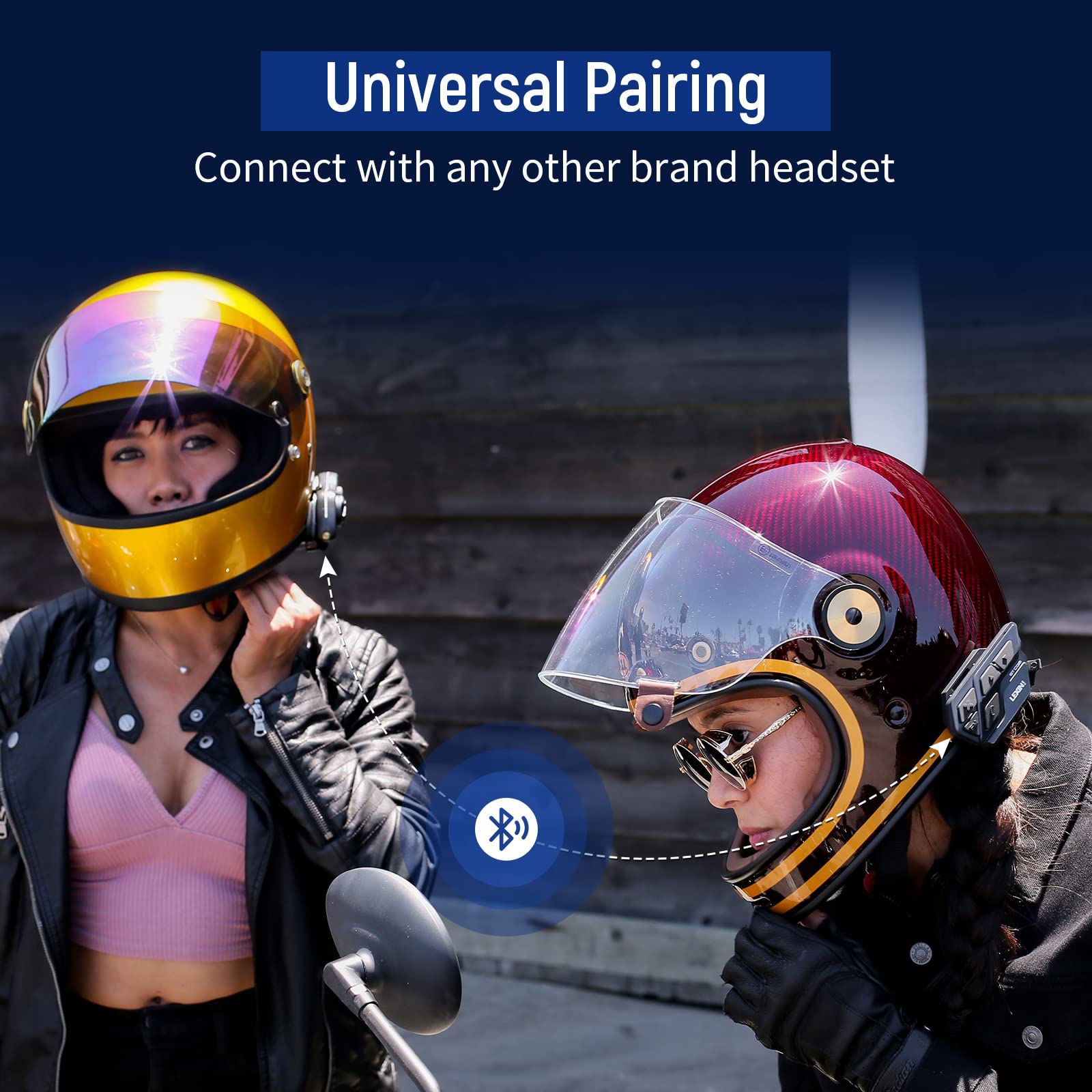 GetUSCart LEXIN Motorcycle Bluetooth Headset, Helmet