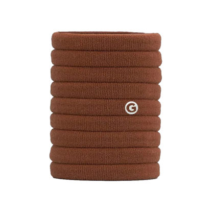 Picture of Gimme Beauty - Any Fit No Damage Hair Ties - Chesnut - Seamless Microfiber Elastics - Hair Accessories With All Day Hold - No Snagging, Dents, or Breakage Hair Tie Pack (9 count)