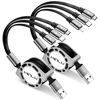 Picture of Minlu Multi Charging Cable 3A 2Pack 4ft 3 in 1 Retractable Multi USB Cable Fast Charger Cord Adapter with IP/Type C/Micro USB Port for Cell Phones/IP/Samsung Galaxy/Ps/Tablets and More