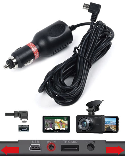 Buy WheelWitness - Dashcam & GPS Power Supply Adapter Car Charger - 12V to  5V Mini USB - for WheelWitness HD PRO & All Other Mini USB Dashboard Cameras  & GPS Navigation 