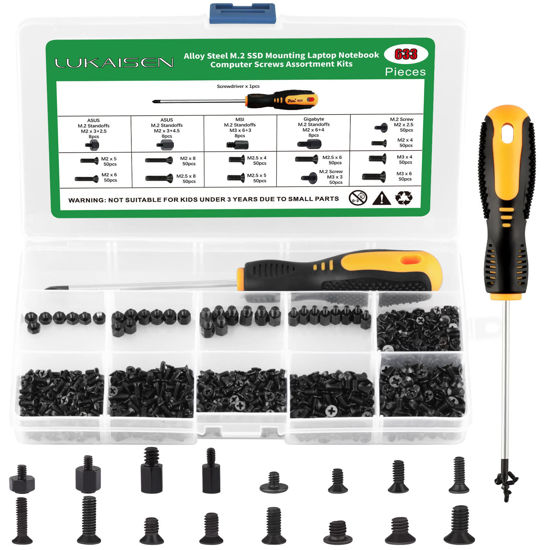 GetUSCart M.2 Screw Kit 633PCS NVMe Screw M.2 SSD Mounting Kit