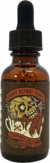 Picture of GRAVE BEFORE SHAVE™ Caramel Mocha Blend Beard Oil (Caramel Mocha Coffee scent)
