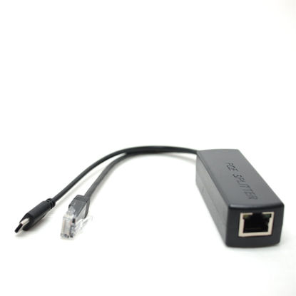 Picture of DSLRKIT Gigabit USB Type C Active PoE Splitter 48V to 5V IEEE802.3af Power Over Ethernet for Raspberry Pi 4 4B