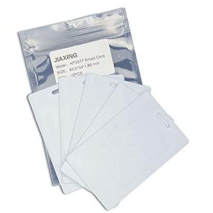 Picture of 12 PCS T5577 Thick Smart Cards, Contactless 125khz RFID Rewritable Proximity Clamshell Weigand Prox Card, Compatible with 1386 1326 H10301 Format Readers and Keyless Entry Access Control Systems