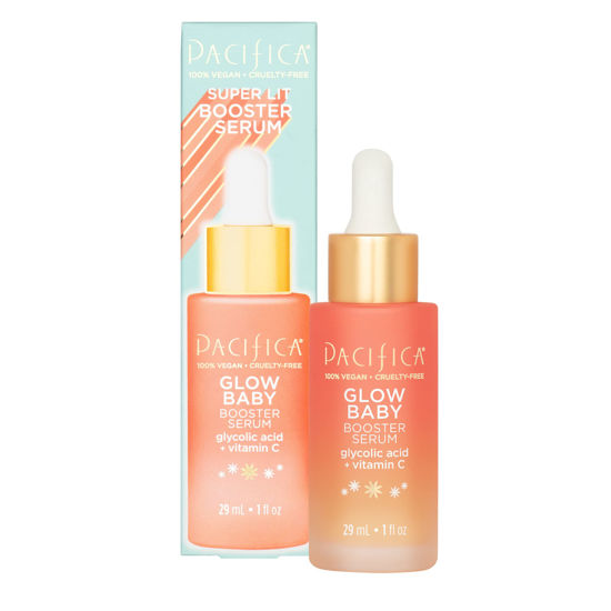 Picture of Pacifica Beauty, Glow Baby Booster Serum For Face, Vitamin C and Glycolic Acid, Brightens and Supports, For All Skin Types, Fragrance Free, Clean Skin Care, Vegan & Cruelty Free , 1 Fl Oz