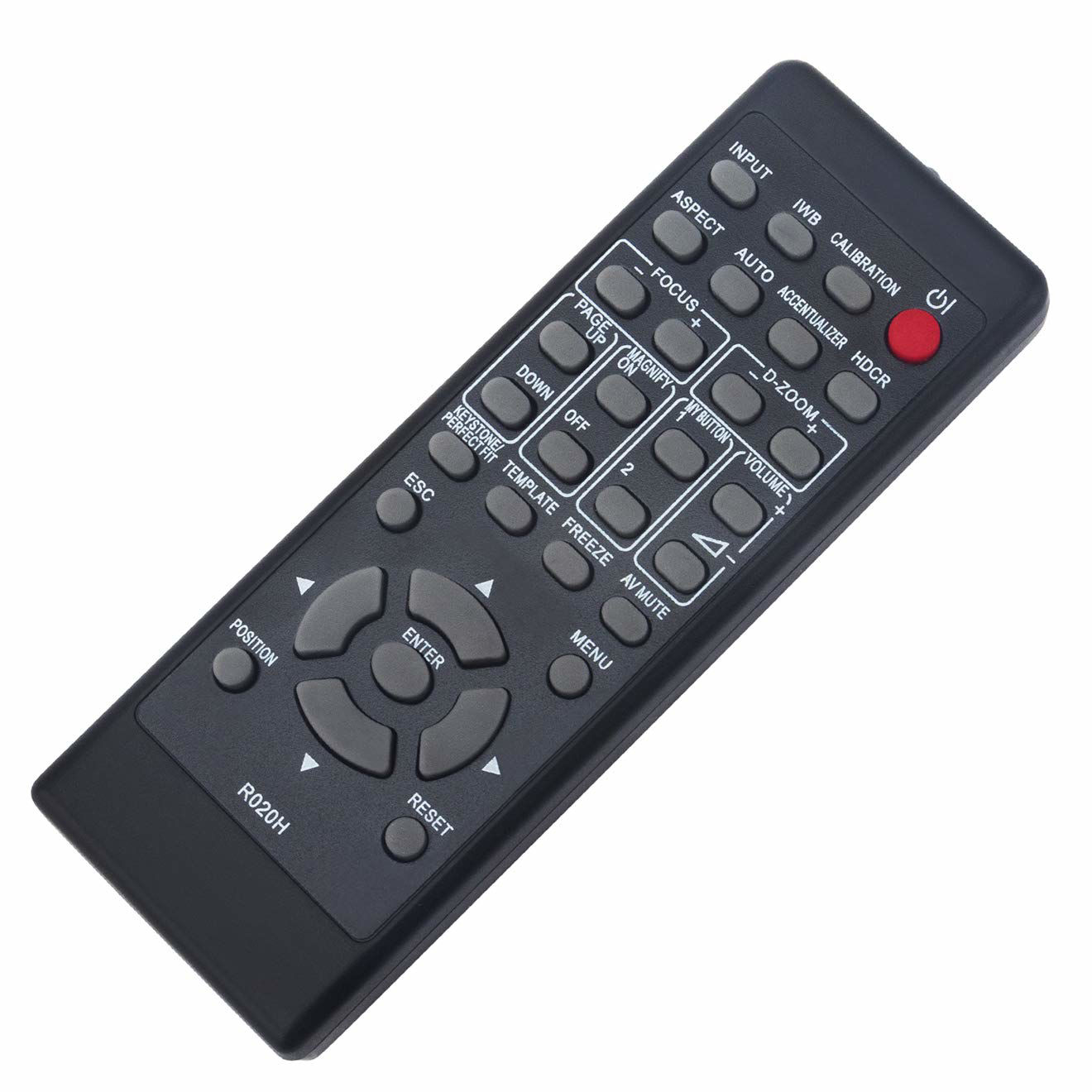 Replacement R020H Infrared Remote Control For Hitachi Projectors – CP-AX2503, CP-AW2503, CP-AW2505 Series, Black