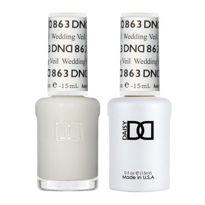 Picture of DND Gel Polish Set - 1 each of Gel Polish and Nail Polish, 863 Wedding Veil, 0.5 Fl Oz